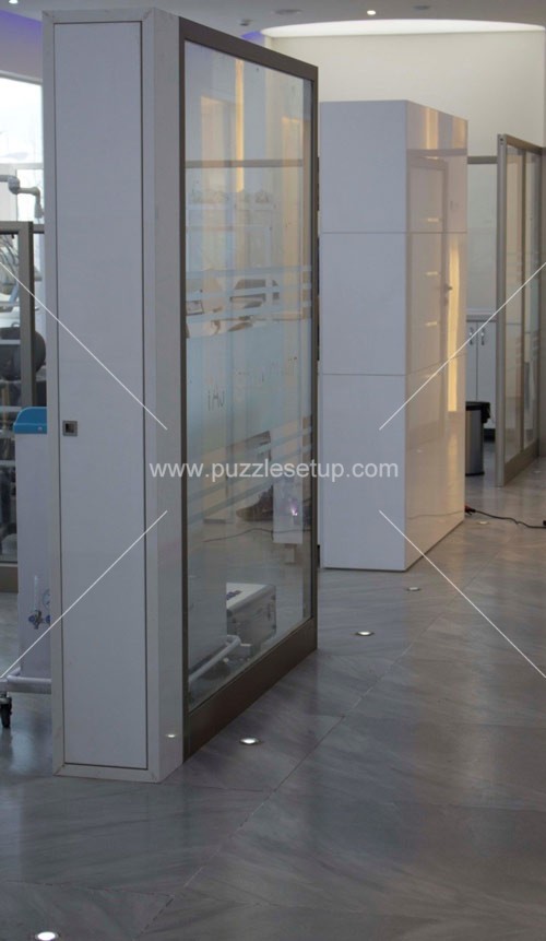طراحی ترکیبی از پارتیشن شیشه ای آلومینیوم استیل